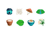 Rice Farming Elements, an Object Graphic by Deemak Daksina (Thumbnail 2 of 3)