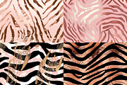 Rose Gold Zebra Stripes Patterns, a Pattern Graphic by PrintablesByFranklyn (Thumbnail 4 of 6)