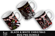 Black and White Christmas Mug Bundle, an Object Graphic by BatVetDesigns (Thumbnail 1 of 4)