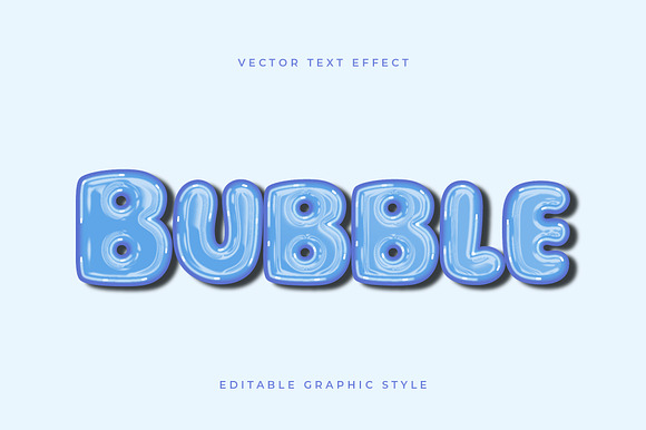 Glossy Inflated Blue Text Effect preview 3