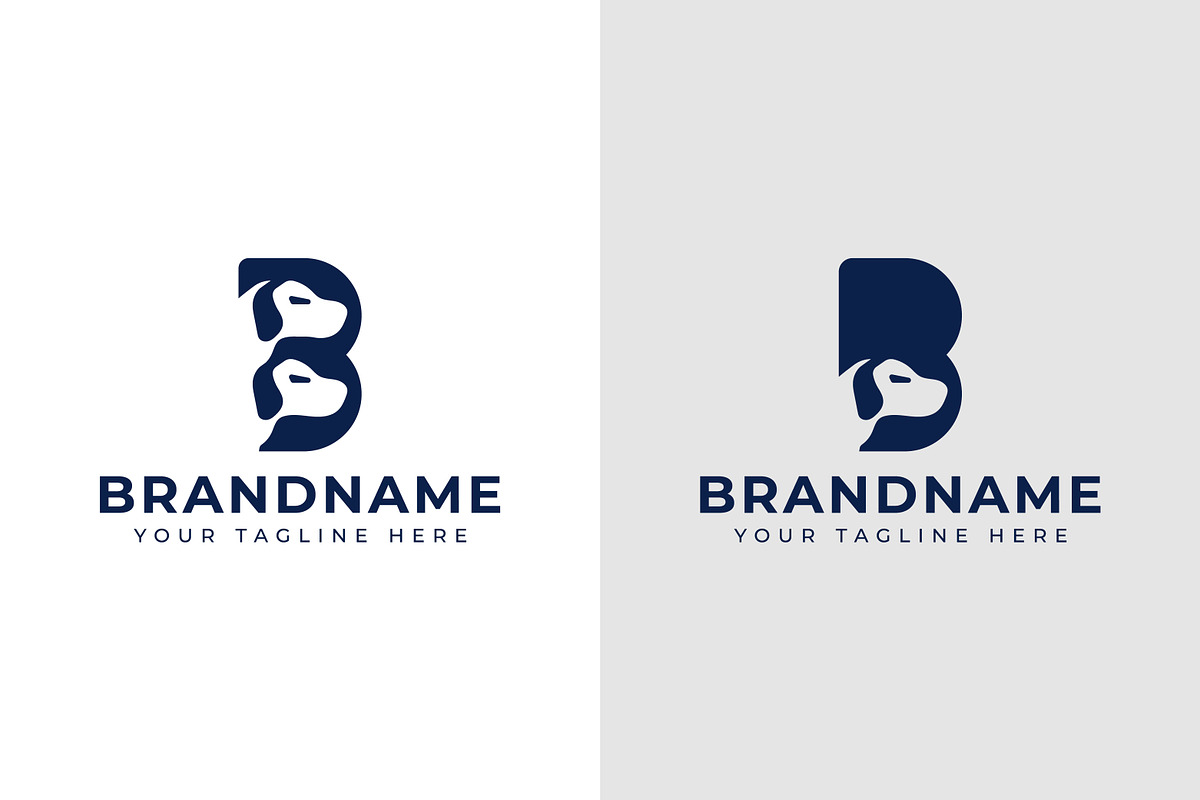 Letter B Dog Logo Set, a Branding & Logo Template by Pray Art Design Studio
