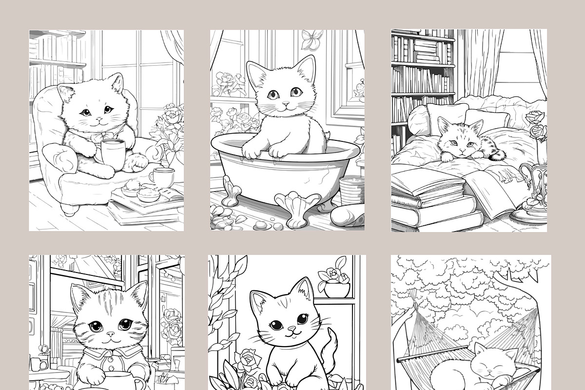 Coloring Pages For Adults and Kids, an Animal Illustration by AlineArtStore (Photo 3 of 6)