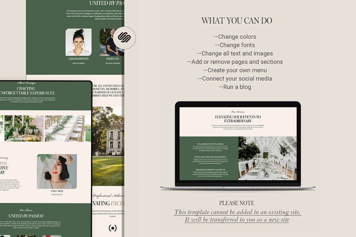 Event Planner Squarespace Website, a Squarespace Template by 3.14&Co (Photo 6 of 10)