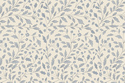 French Blue Beige Trailing Floral, a Graphic by Mieken Petra Designs (Thumbnail 2 of 3)