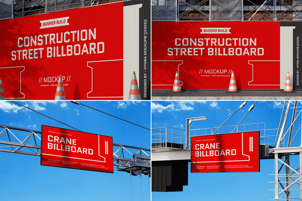 40 Construction Banner Mockup Bundle, a Mockup by Vitora Mockup (Photo 6 of 12)