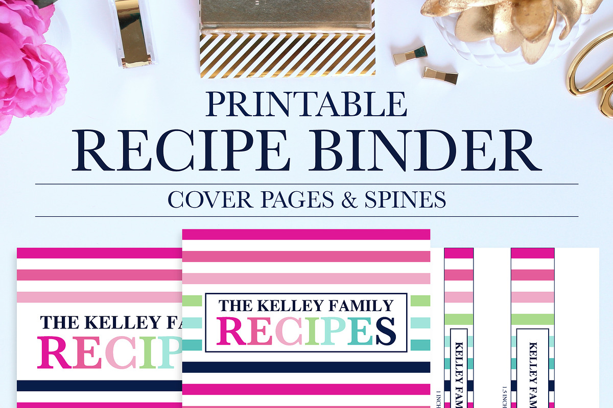 Printable Recipe Binder Kit, a Stationery Template by Jessica Marie Design (Photo 3 of 5)