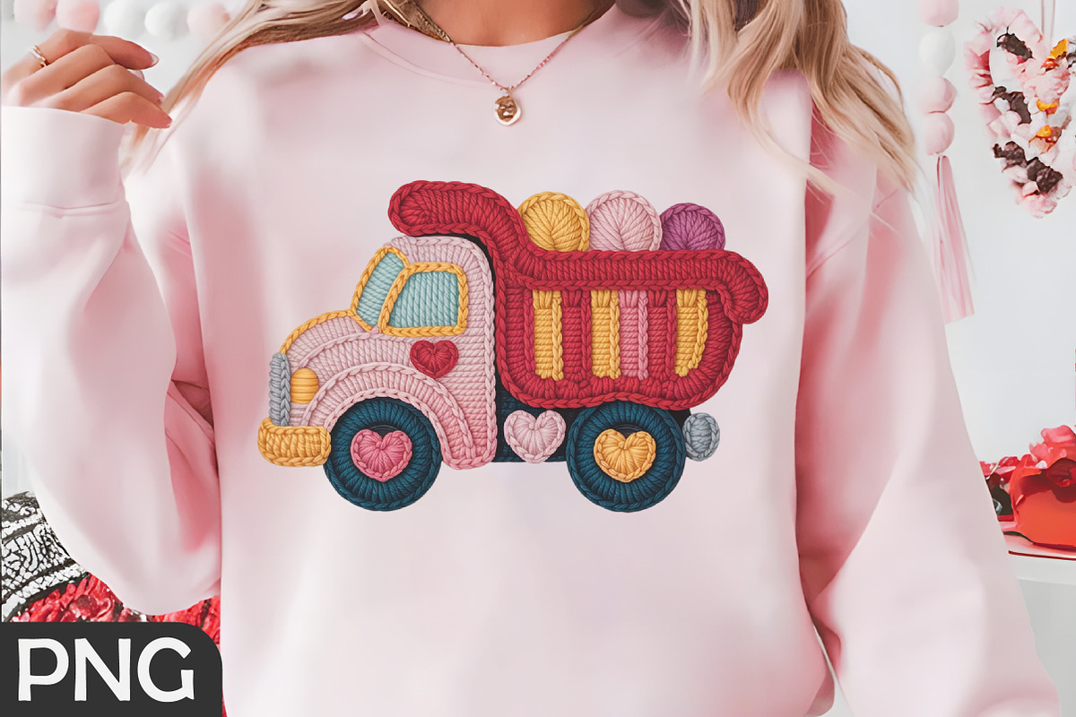 Faux Yarn Kids Valentine Dump Truck, an Illustration by RobertsArt (Photo 4 of 4)
