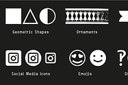 FONT | Icons Dingbats Symbols Set, a Symbol Font by Typo Graphic Design (Thumbnail 4 of 5)