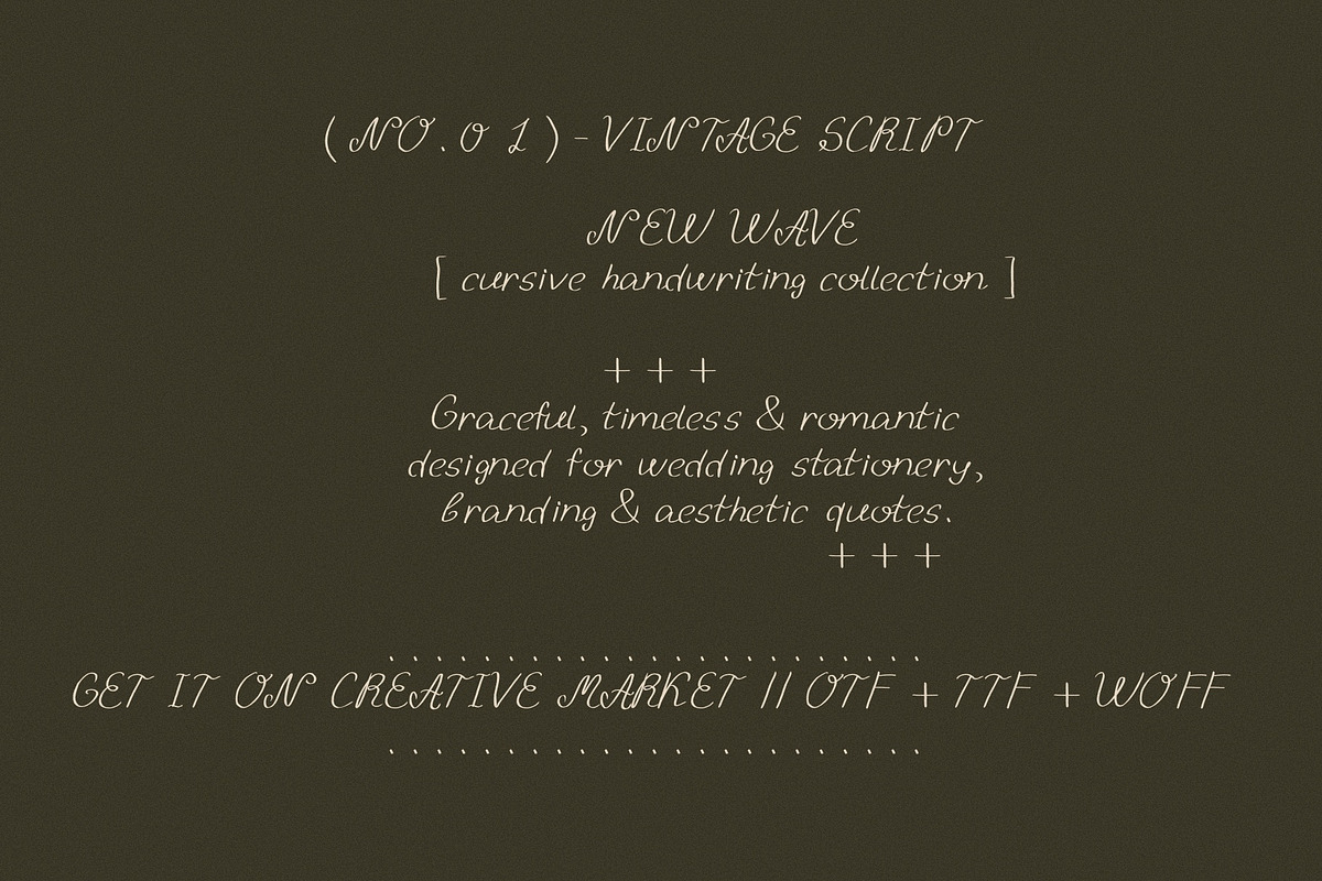 New Wave Vintage Cursive Script Font, a Script Font by Ashiya Pixel (Photo 8 of 9)