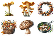 Watercolor Edible Mushroom Clipart, an Illustration by DreamArtGraphic (Thumbnail 4 of 5)