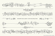 Big Set of Vector Floral Elements, a Decorative Illustration by FourLeafLover (Thumbnail 7 of 18)