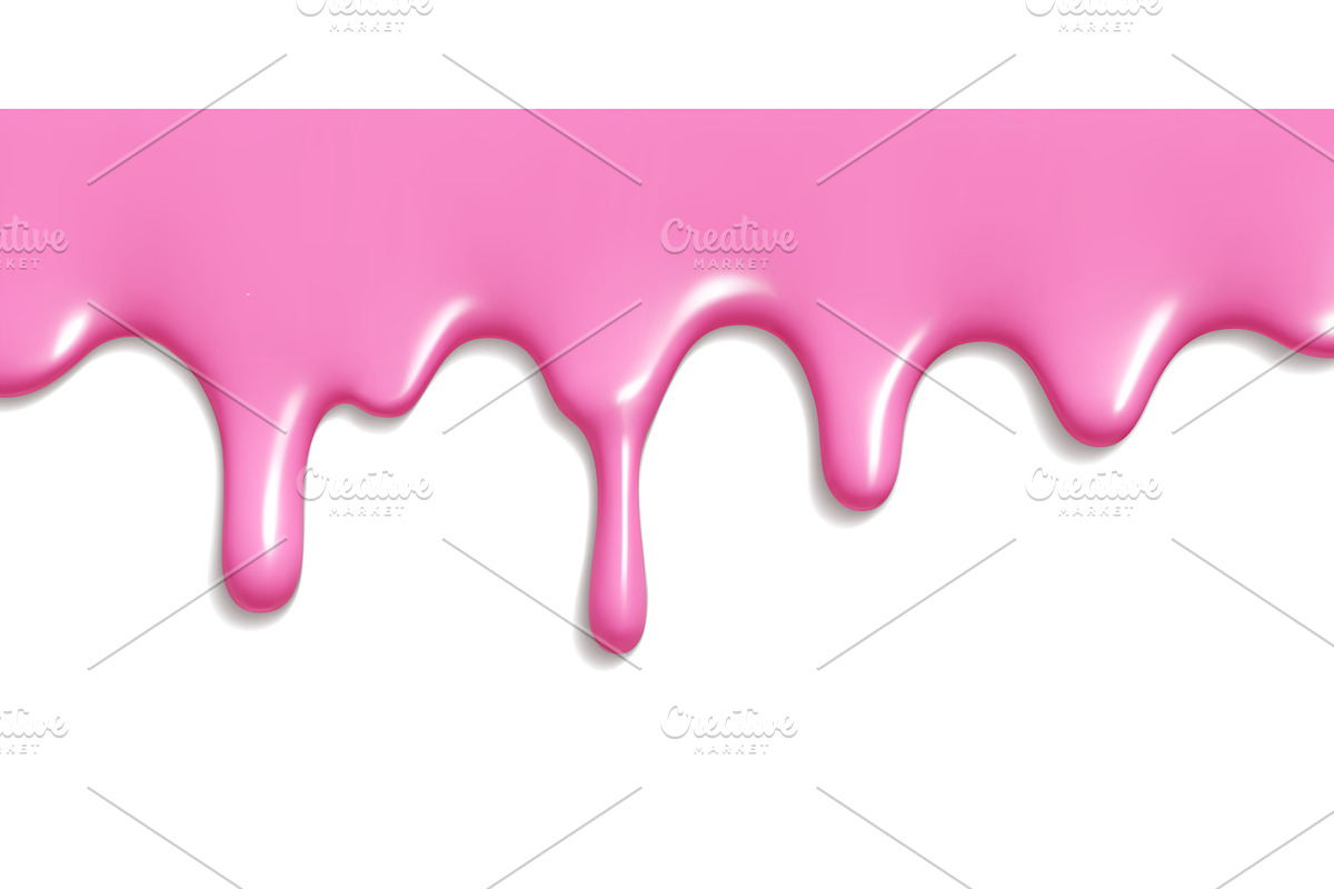 Pink ice cream melt background with, a Food Illustration by YuliiaOsadcha