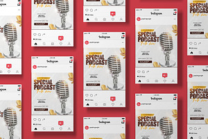 podcast  banner for social media, a Social Media Template by graphic bakers
