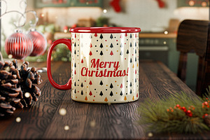 Christmas Mug In The Kitchen Mockup, a Cups & Container Mockup by Designer Dude