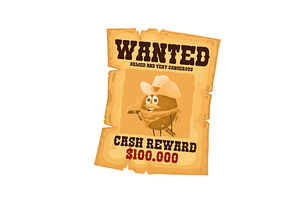 Vintage Western Wanted Poster