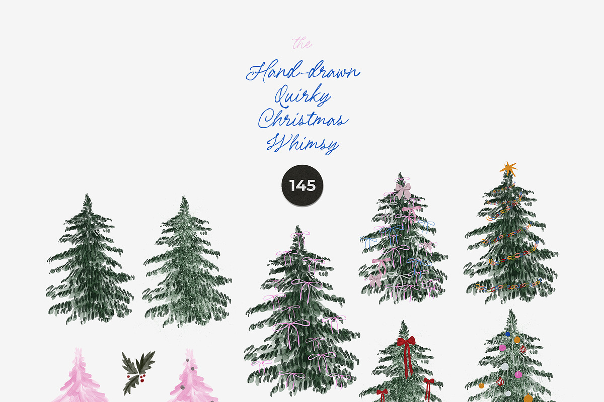 Hand-Drawn Quirky Christmas Whimsy, an Object Graphic by Lana Elanor (Photo 9 of 11)
