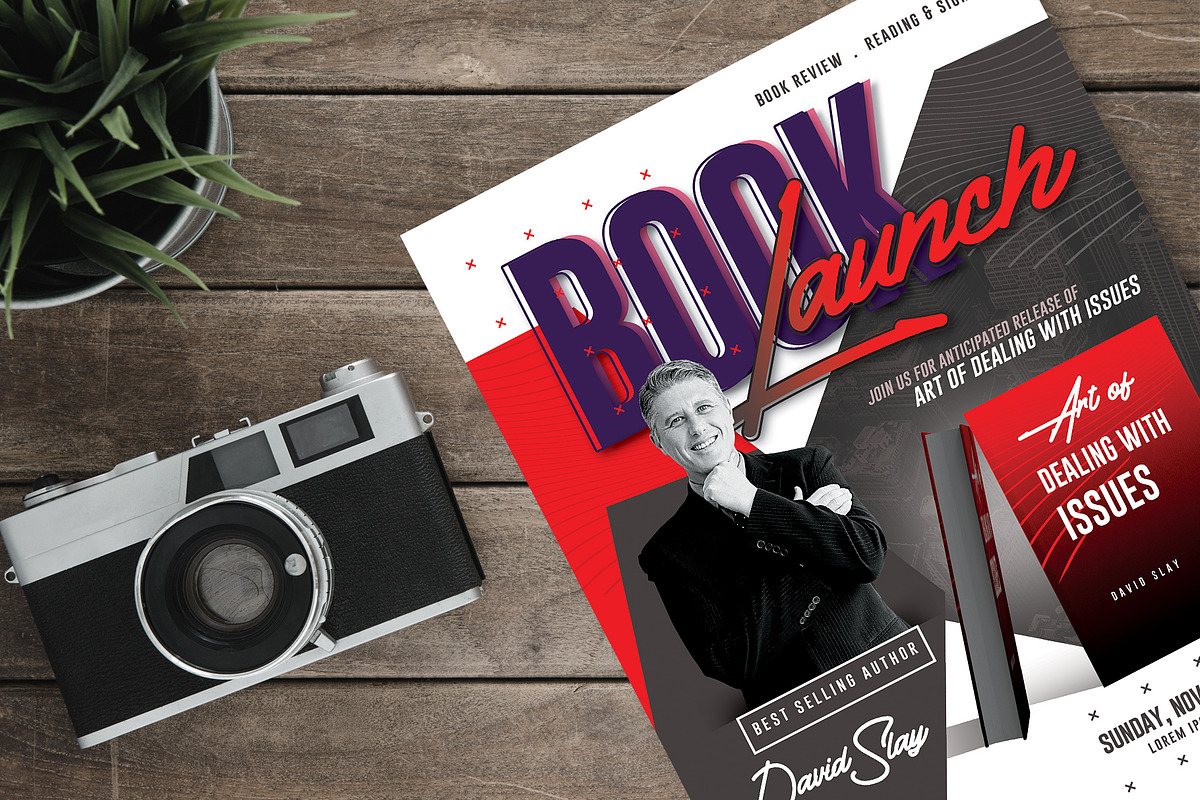 Book Launch Flyer Template, a Flyer Template by Satgur Graphic Design (Photo 7 of 7)