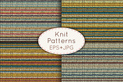 Knit seamless patterns set, a Pattern Graphic by IreneArt illustrations (Thumbnail 1 of 3)