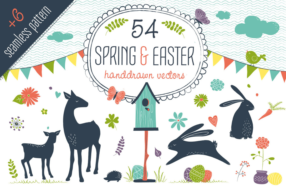 Spring & Easter Vector Set, an Animal Illustration by nordicworker (Photo 1 of 5)