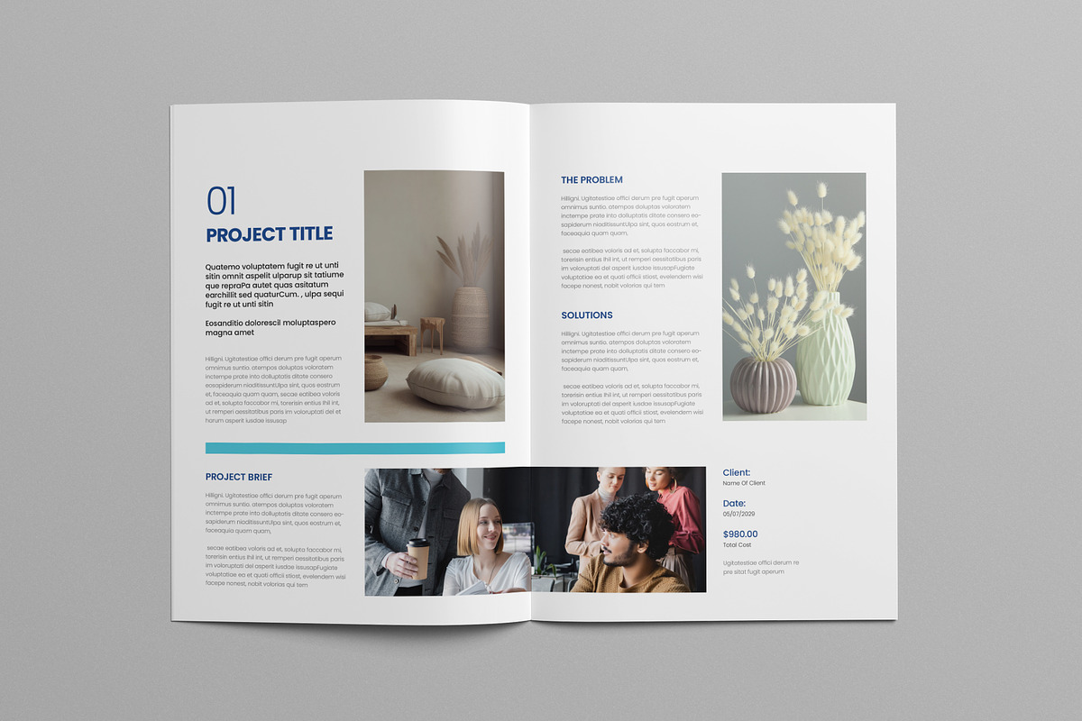 Case Study Booklet Layout, a Brochure Template by Pixelpick