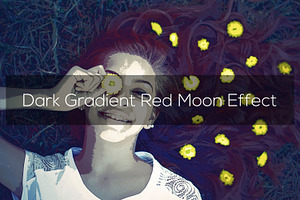 Dark Gradient Red Moon Effect