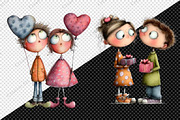 Valentine Quirky Couple Clipart, an Illustration by Creative Art (Thumbnail 7 of 9)