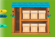 Game wooden store windows set, a Templates & Theme by julia_musdotter (Thumbnail 5 of 21)