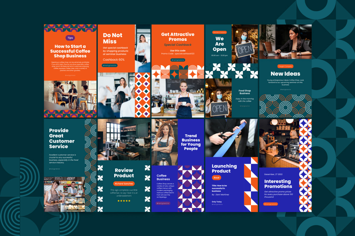 Pattern Geometric Canva Template, a Social Media Template by Brandearth RRGraph (Photo 8 of 8)