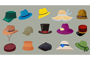 Hats. Male And Female Fashion