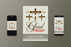 Good Friday Flyer Set, a Flyer Template by Aiyari Graphic