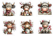 Easter Highland Cow Clipart, an Illustration by Dream Creation (Thumbnail 6 of 8)