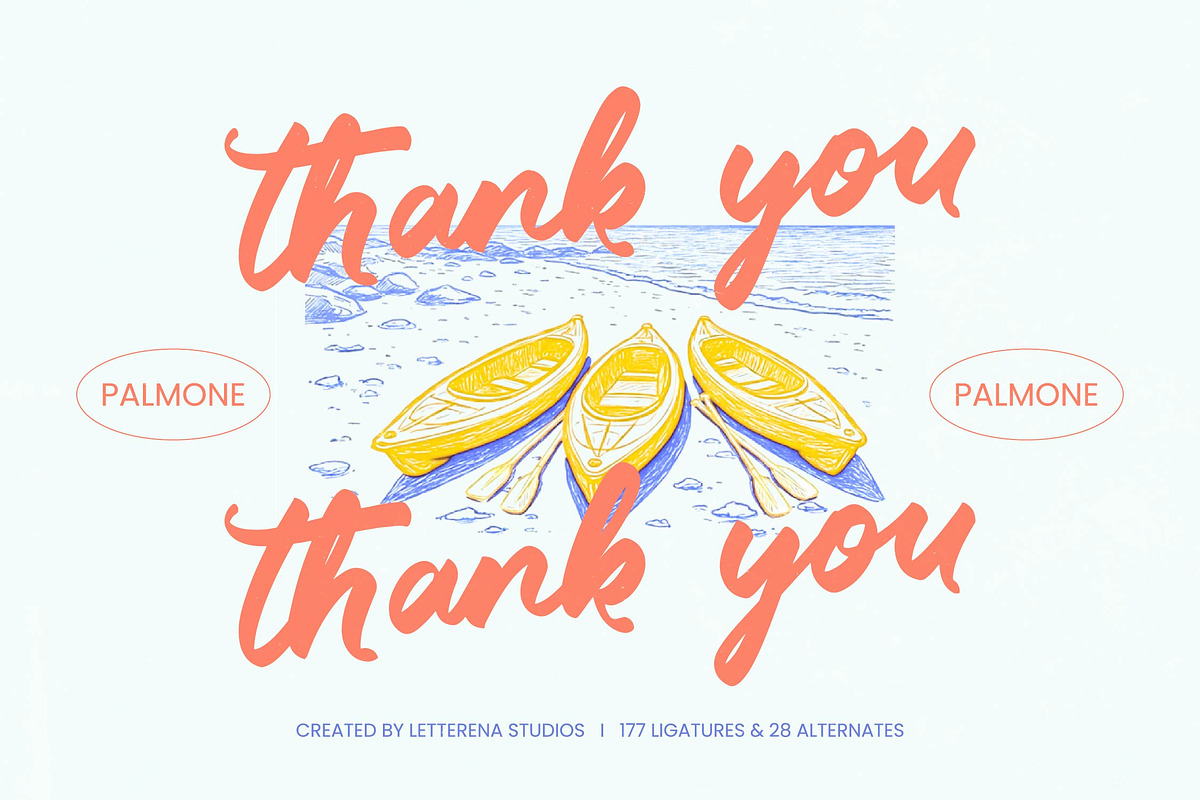 Palmone Bold Calligraphy, a Script Font by Letterena Studios Script (Photo 15 of 15)