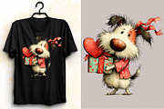 Whimsical Valentines Day Dogs Clipar, an Illustration by SVGArt (Thumbnail 4 of 8)