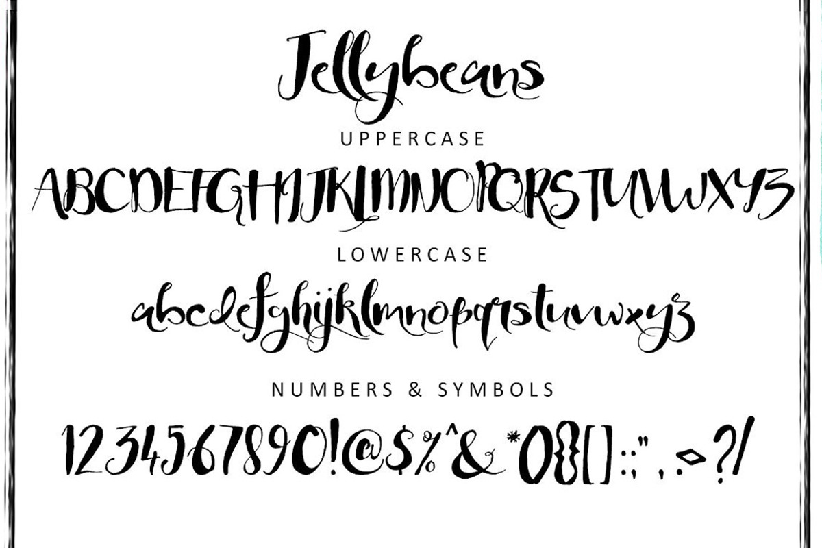 Jellybeans Font preview 2