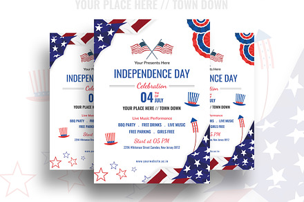 Independence 4th of July Flyer, a Flyer Template by 3djagan