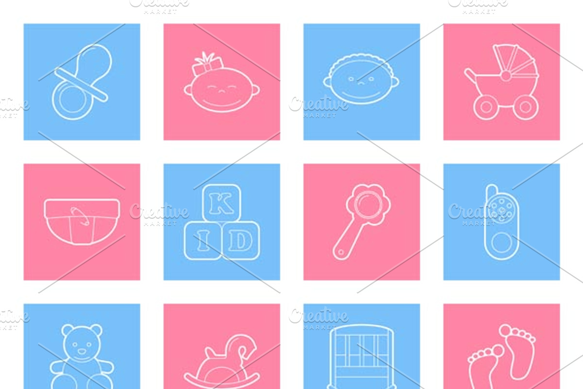 Baby icons set, an Icon by Equipoise