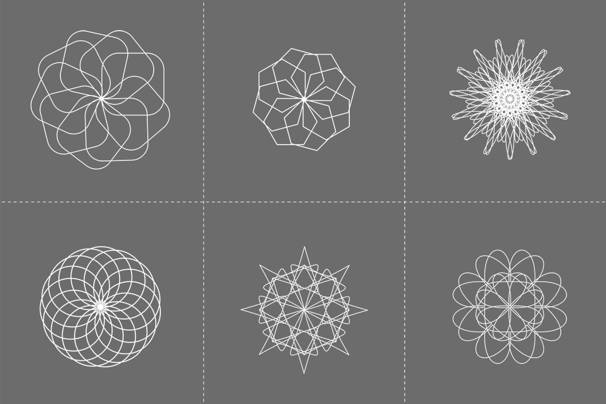 Spirographs Vector Set preview 3