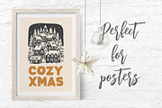 Vintage Linocut Christmas Kit, a Seasonal Illustration by DariSmartArt (Thumbnail 9 of 18)