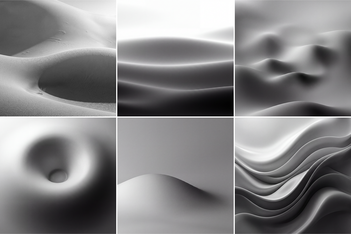 Monochrome Soft Forms, a Background Graphic by PopotLane (Photo 2 of 8)