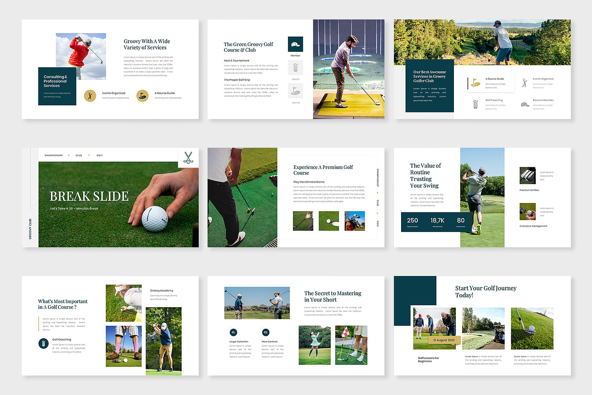 Groovy - Golf Club Google Slides, a Presentation Template by Premast (Photo 3 of 4)