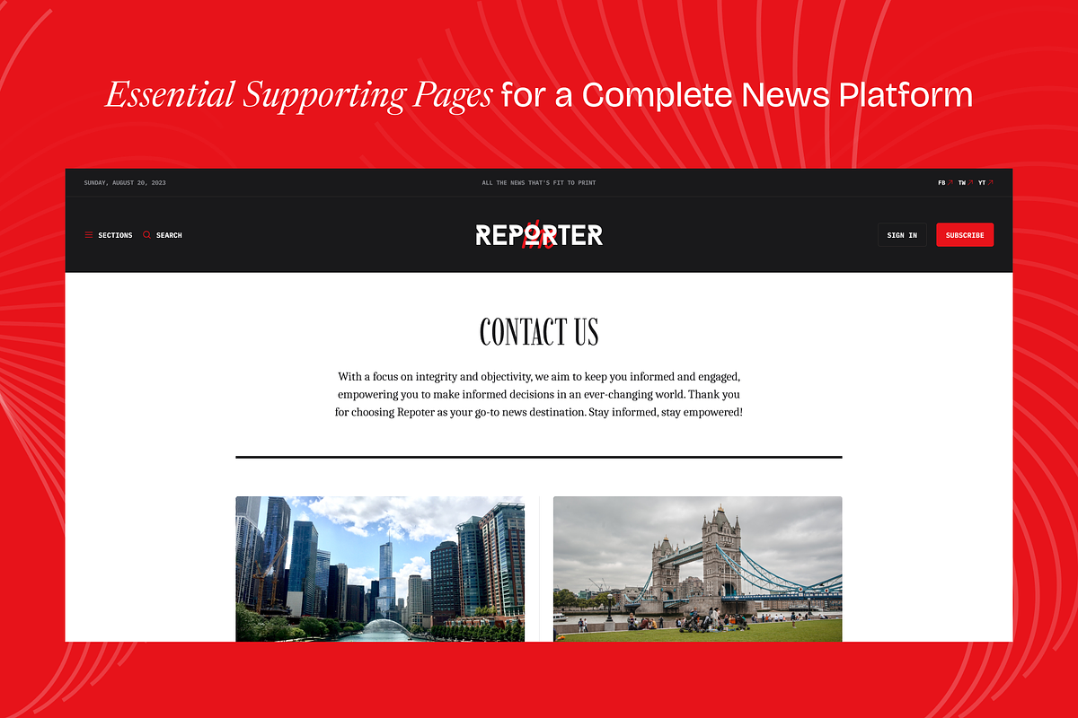 Reporter — News Template for Figma, an UI Kit Template by YoArts (Photo 5 of 5)