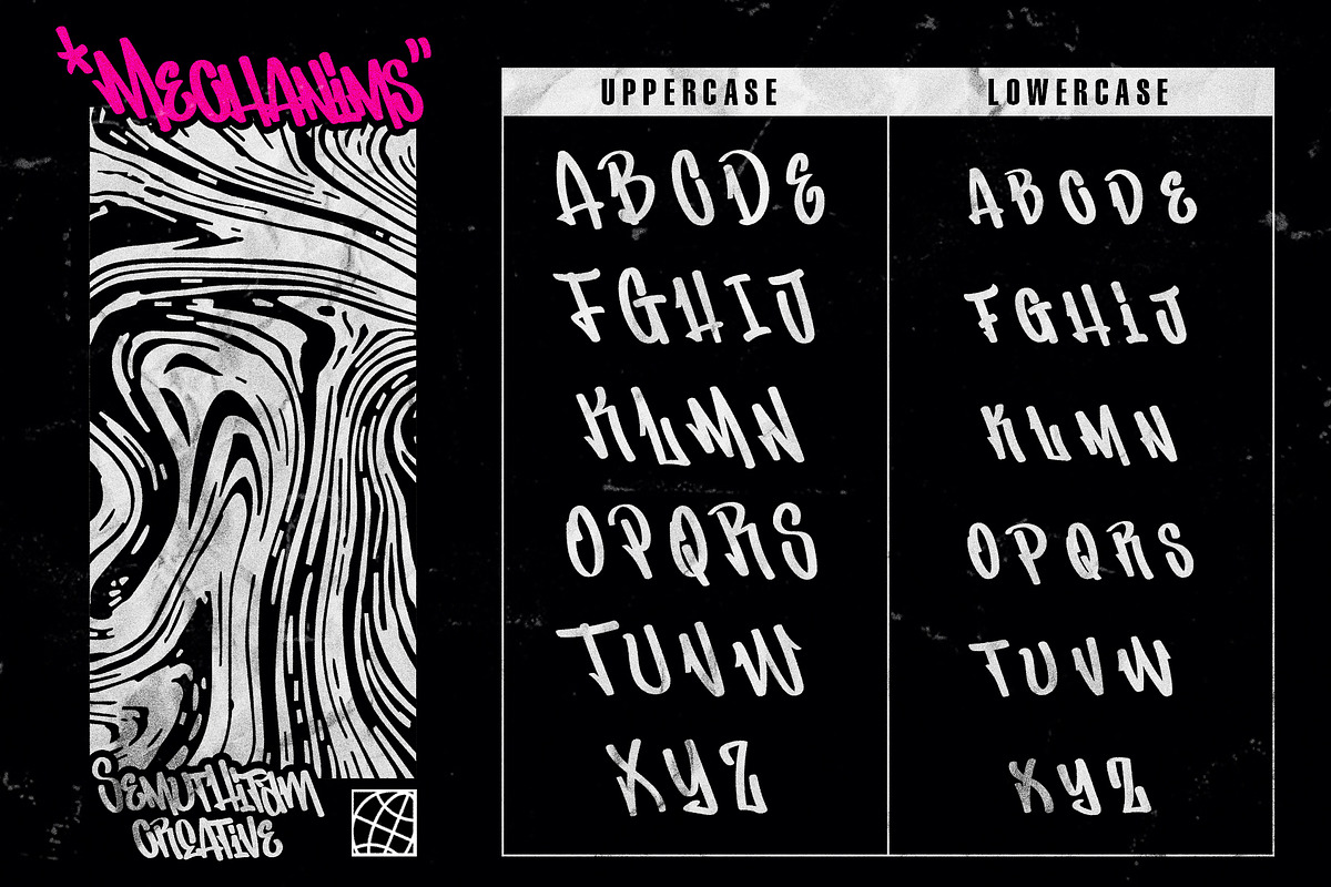 Mechanims - Urban Graffiti Font, a Blackletter Font by SemutHitam Creative (Photo 5 of 9)