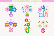 Geometric Floral Shapes & Patterns, an Object Graphic by Leila Divine (Thumbnail 11 of 16)