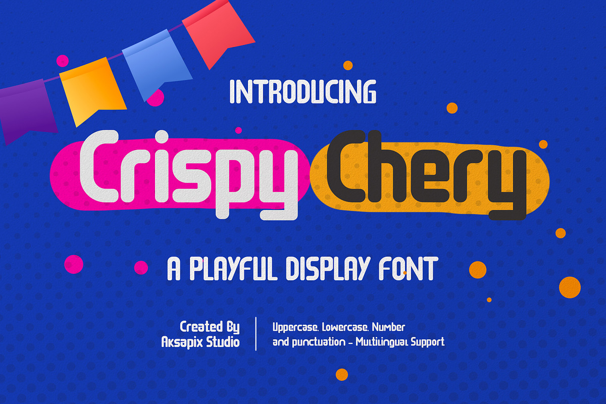 Crispy Chery - Playful Display Font, a Sans Serif Font by Aksapix Studio (Photo 1 of 8)