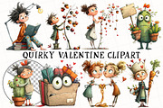 Quirky Valentine Clipart, an Illustration by OK Design (Thumbnail 2 of 6)