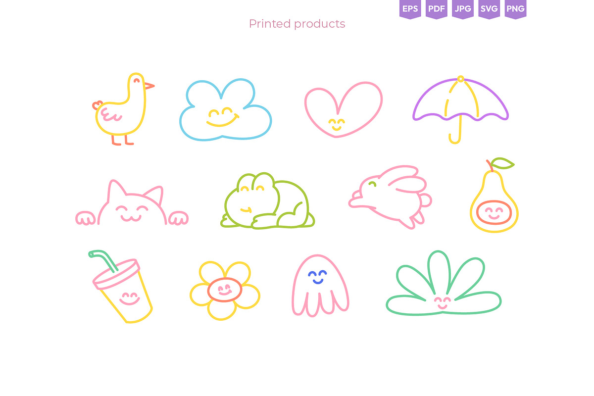 Playful Doodle Vector Pack, an Illustration by Ilia Design (Photo 5 of 10)