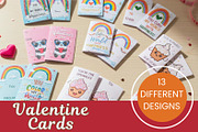 Valentine’s Cards Templates, a Print Template by Sunny Jar Designs (Thumbnail 2 of 6)