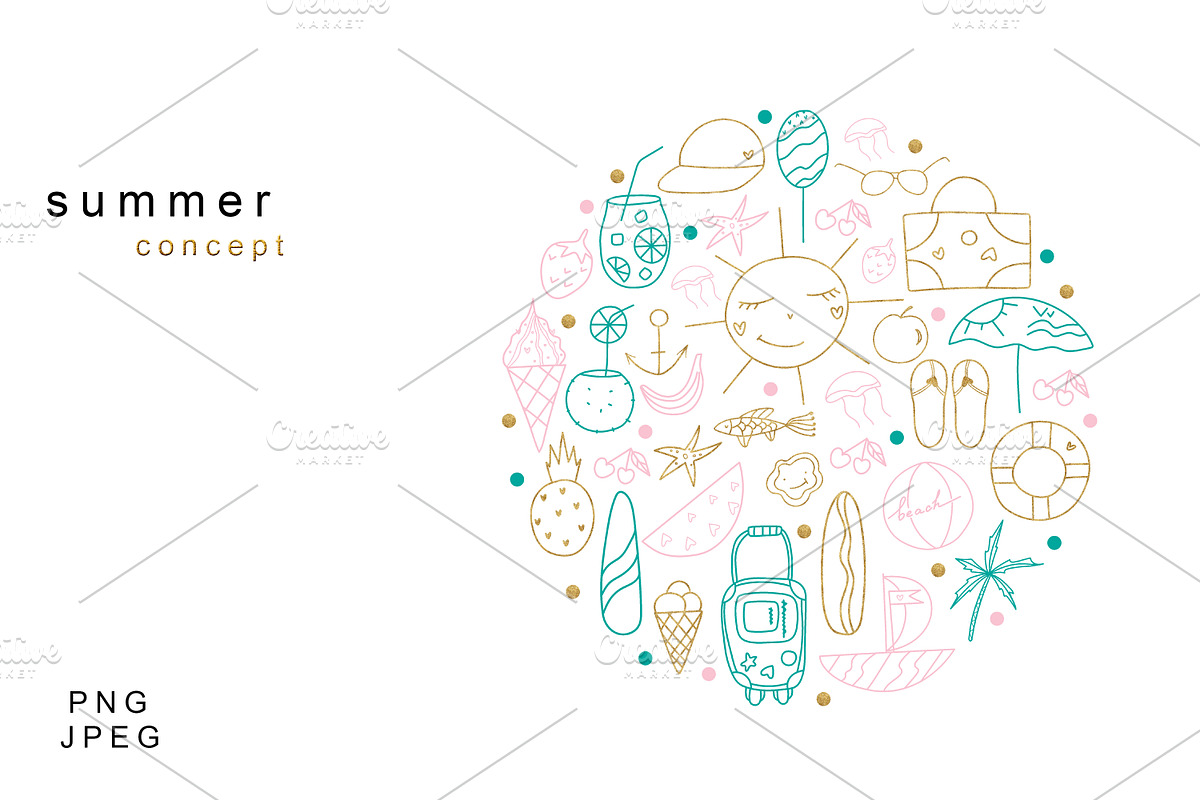 Summer Doodles And Patterns, a Graphic by kh_cat (Photo 4 of 4)