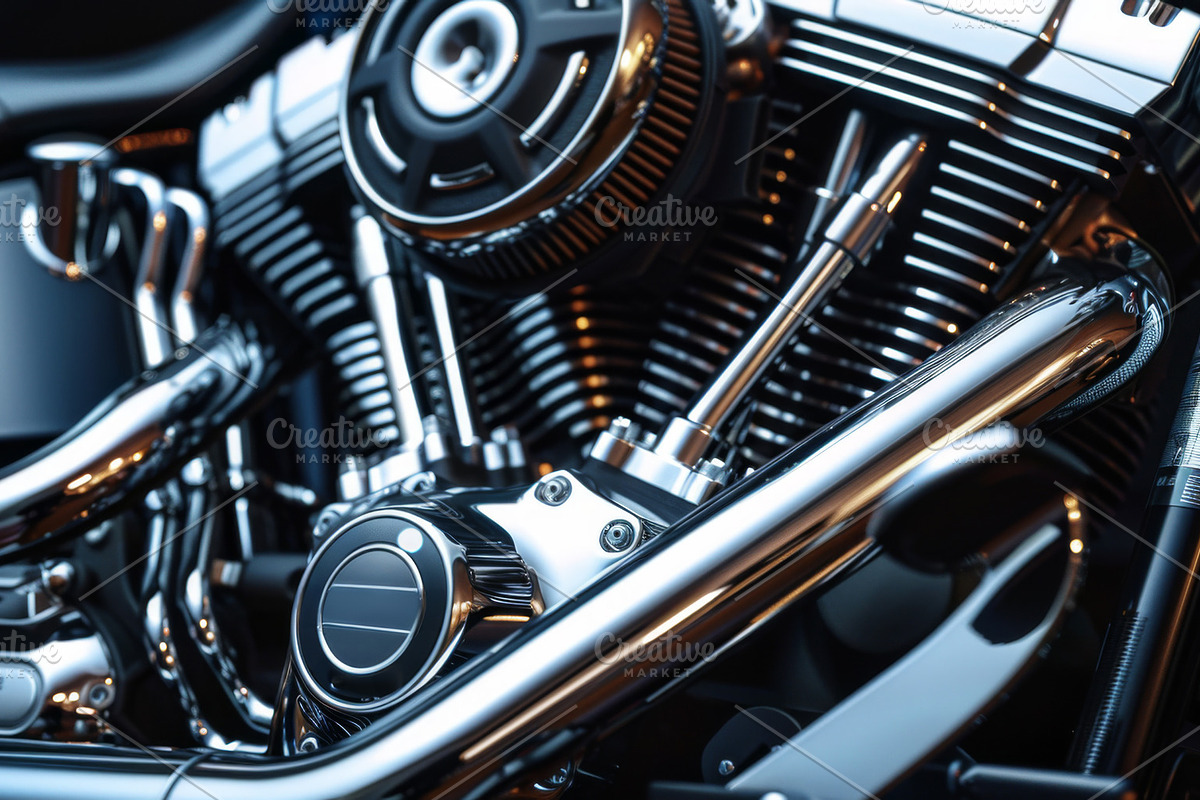 31 Motorcycle engines, a Transportation Photo by Handmadefont (Photo 10 of 33)