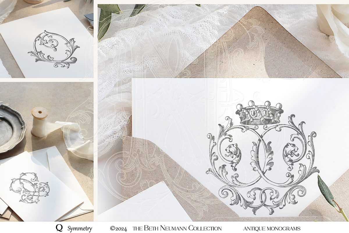 Antique Vintage Monogram Initial Q, an Object Graphic by Antique Monograms (Photo 2 of 4)